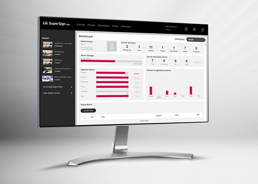 LG WEB OS SOLUTION SUPERSIGN CMS