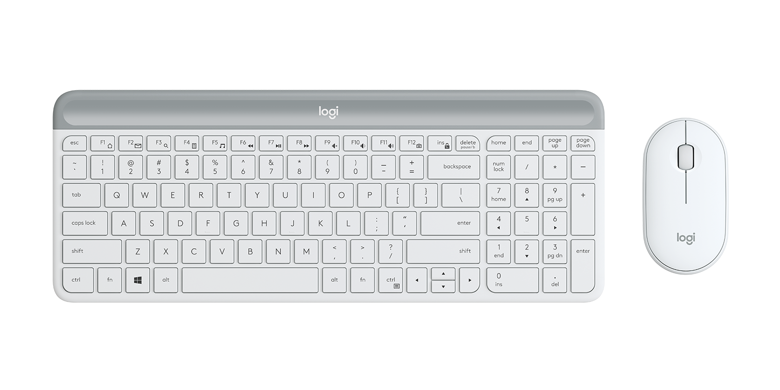 Logitech MK 470 Slim Wireless Combo - Off White