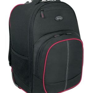 Targus 16" Compact Rolling Backpack - Black/Red