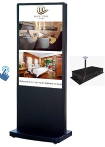 DigiSIGN Floorstand Interactive 50S Black with Android Box & Digisign Play (Touchscreen)